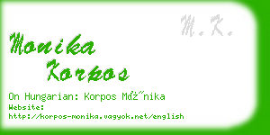 monika korpos business card